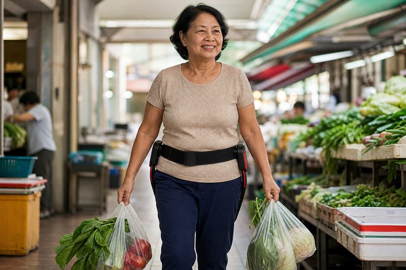 A morning wet-market run, back on schedule with ExoStride